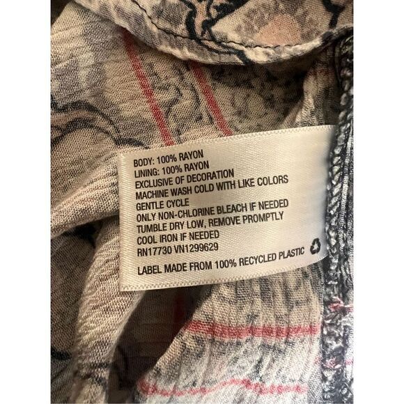 Knox rose boho bohemian blue pink geometric 3/4 sleeve lightweight medium - Picture 5 of 6